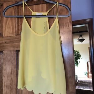 Bright yellow tank top from pacsun
